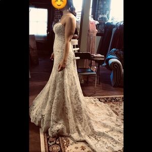 maggie sottero strapless lace